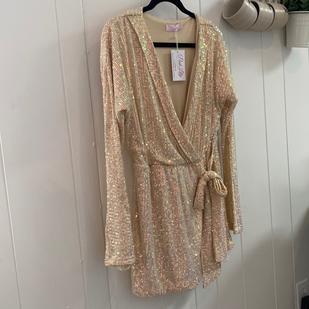 Champagne Romper-Pink Lily